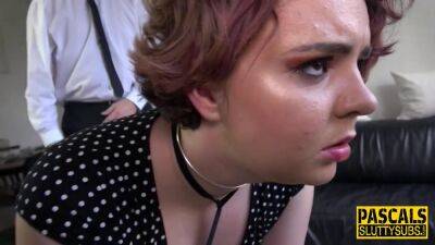 Flogged curvy BDSM teen weeps during domination - sunporno.com