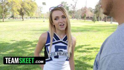 Teamskeet - Petite Hot Blondie Gets Her Tight Twat Stuffed With Her Cheer Partner’s Monster Cock - sunporno.com