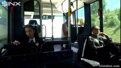 Sexy Babes In Public Bus - sunporno.com