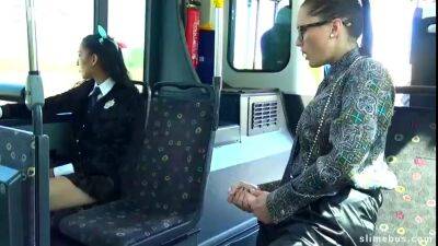 Sexy Babes In Public Bus - sunporno.com