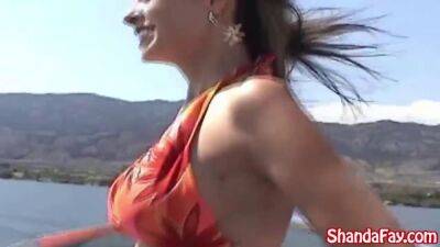 Kinky Canadian Milf Shanda Fay Plays With Huge Toy at Lake! - sunporno.com - Canada