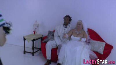 Mature bride fucks BBC at her interracial wedding - pornoxo.com