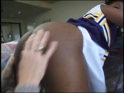 Jordan McKnight - Ebony Anal Cheerleader - pornoxo.com - Jordan