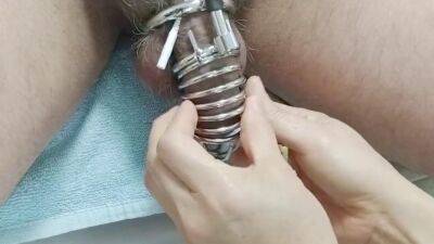 Chastity - Chastity husband's orgasmless milking - sunporno.com