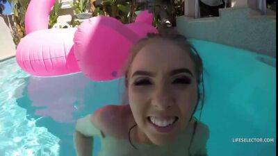 Lena Paul - Lena Paul gets it in pool underwater - POV outdoor hardcore - sunporno.com