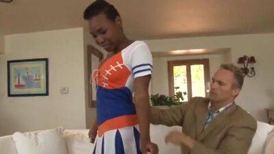 Ebony cheerleader girl fucks with coach - sunporno.com