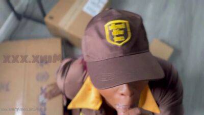 Woah! UPS Worker Picks Up BIG Package! - sunporno.com