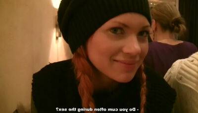 Flirty redhead with pigtails is ready to show her private parts - sunporno.com - Russia